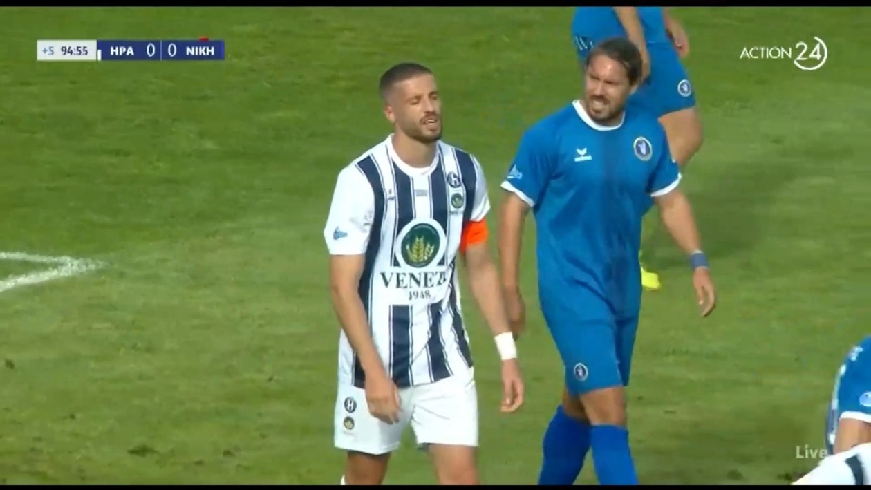 Ο Ηρακλής στο φινάλε με κεφαλιά που πέρασε ελάχιστα άουτ