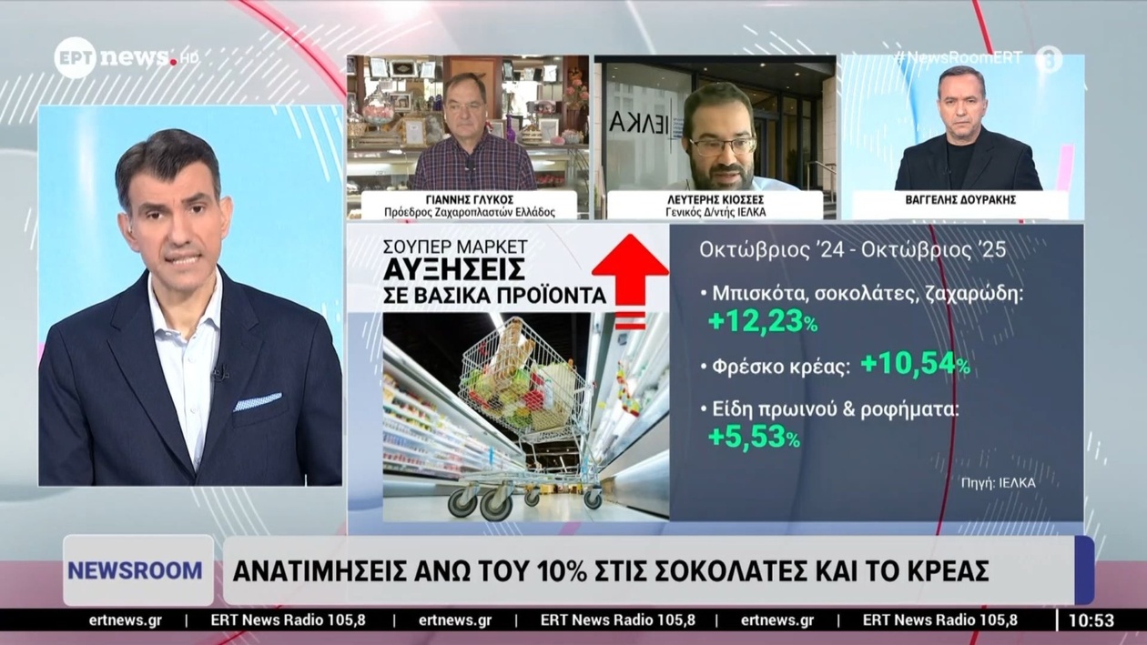 Αύξηση άνω του 10% στις τιμές της σοκολάτας και του κρέατος