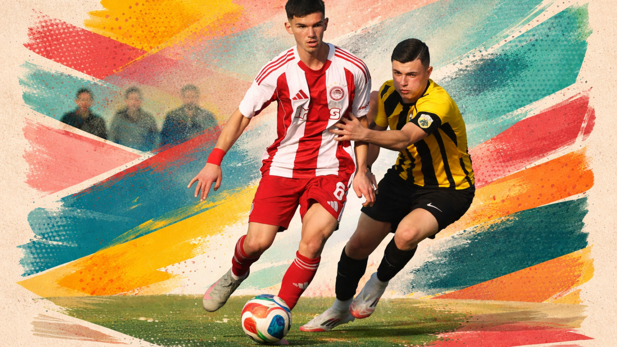 ΑΕΚ – Ολυμπιακός Κ17: Συναρπαστική ισοπαλία 2-2 στο ντέρμπι των εφήβων