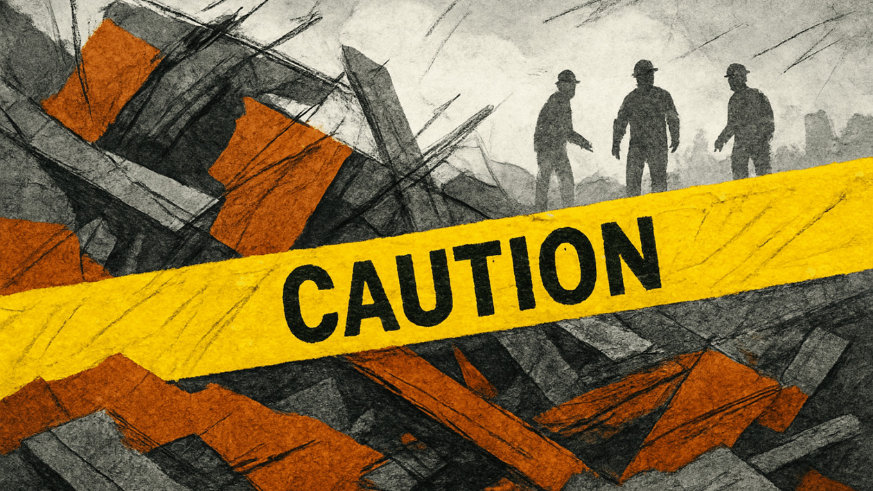 Δύο αγνοούμενοι μετά από κατάρρευση σε εργοτάξιο βιβλιοθήκης στη Νότια Κορέα