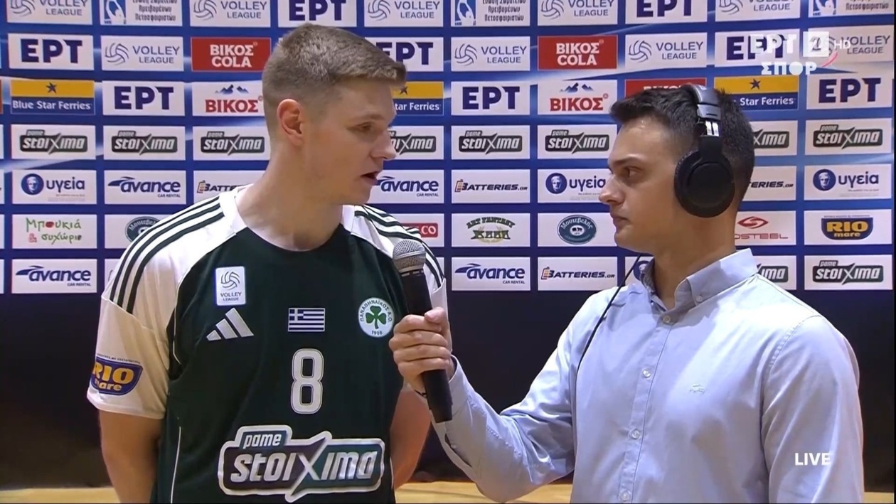 Ο MVP Ράσμους Νίλσεν μετά τη νίκη του Παναθηναϊκού επί Φλοίσβου