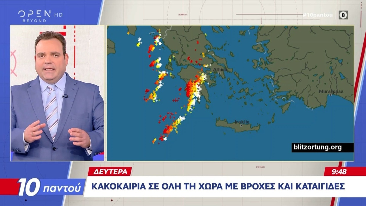 Η κακοκαιρία επηρεάζει το μεγαλύτερο μέρος της χώρας