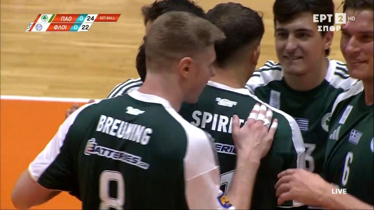 Ο Παναθηναϊκός πήρε προβάδισμα με 25-22 στο πρώτο σετ