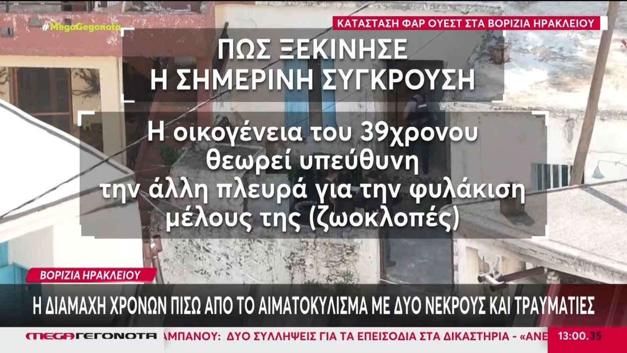 Η βεντέτα οικογενειών στην Κρήτη κλιμακώθηκε σε ένοπλη σύγκρουση