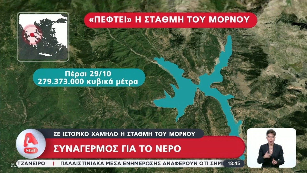 Η στάθμη του Μόρνου σε ιστορικό χαμηλό