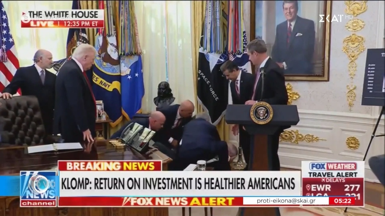 Ένας άνδρας λιποθύμησε στον Λευκό Οίκο ενώ συναντιόταν με τον πρόεδρο Τραμπ