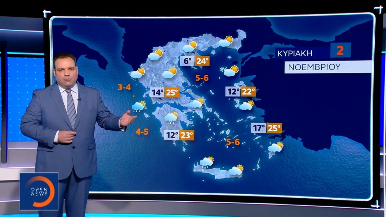 Την Κυριακή τοπικές βροχές, η θερμοκρασία μπορεί να φτάσει τους 24 βαθμούς Κελσίου