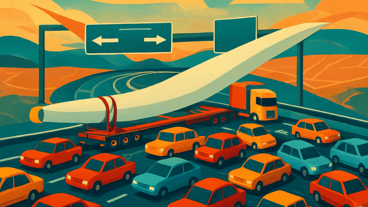 Προσωρινές κυκλοφοριακές ρυθμίσεις σε εθνικές οδούς λόγω μεταφοράς ανεμογεννήτριας