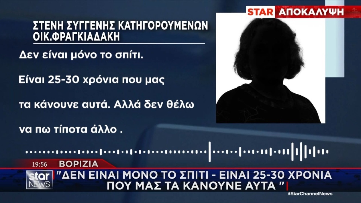 Συγγενής καταθέτει για την οικογένεια Φραγκιαδάκη