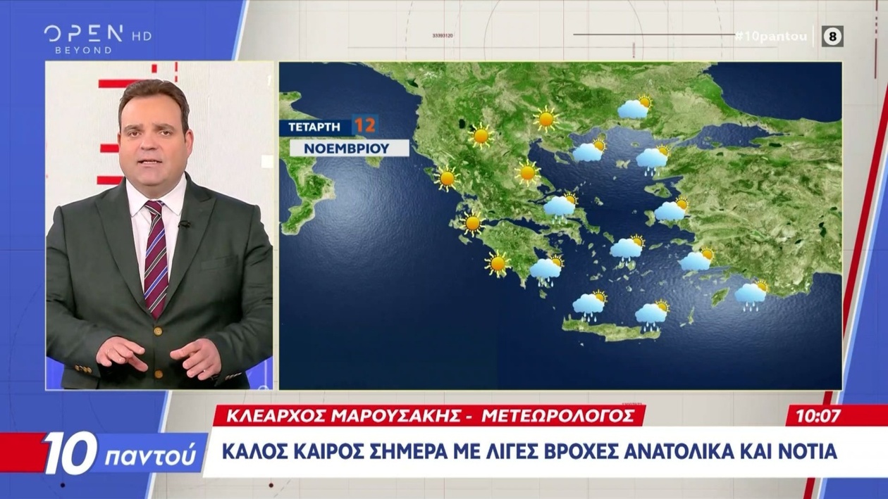 Ο Κλέαρχος Μαρουσάκης αναμένει ηλιοφάνεια στις περισσότερες περιοχές της χώρας