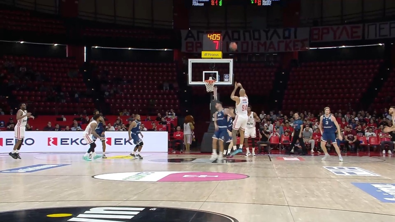 Τα σουτ του Φουρνιέ στον αγώνα Ολυμπιακός–Καρδίτσα