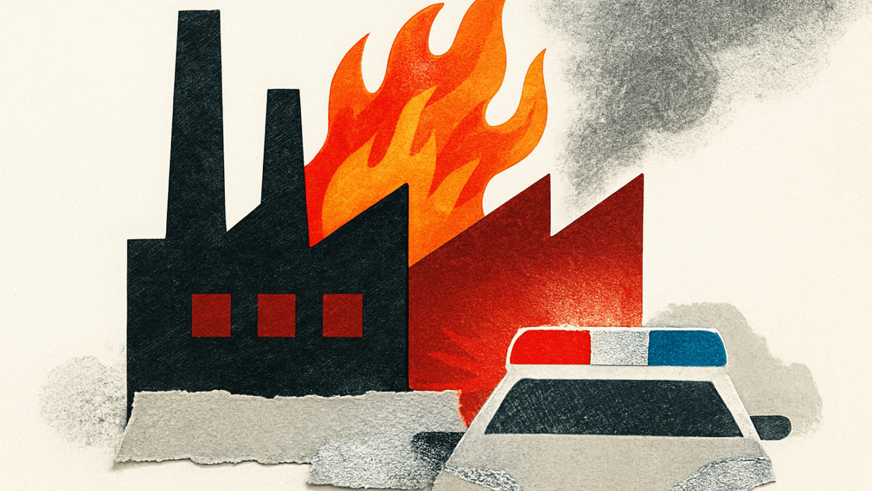 Φωτιά σε εργοστάσιο τροφίμων στο Ηράκλειο: Εκτεταμένες ζημιές στην Επισκοπή