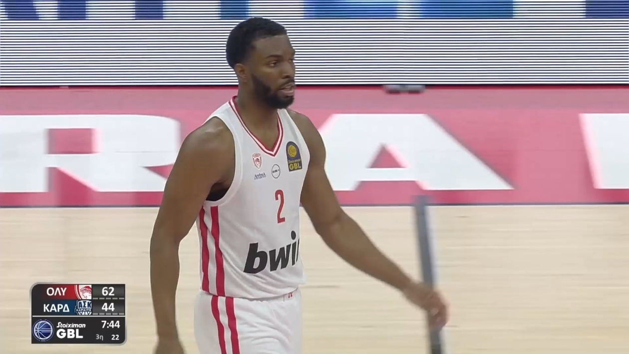 Ολυμπιακός – Καρδίτσα: ο Έβανς ευστόχησε ξανά σε τρίποντο