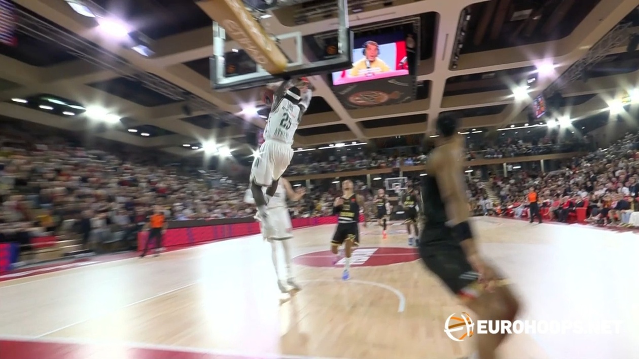 Ο Κέντρικ Ναν σημείωσε 26 πόντους στην αναμέτρηση της Μονακό απέναντι στον Παναθηναϊκό