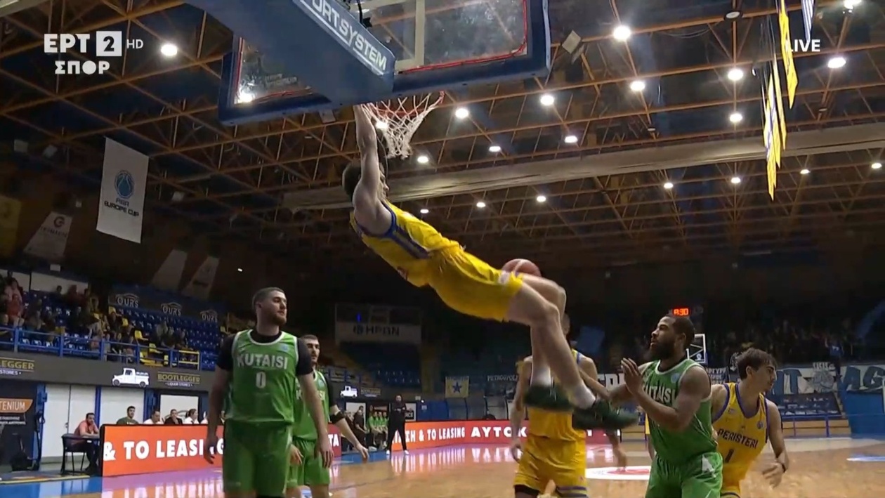 Το Περιστέρι εντυπωσιάζει στο FIBA Europe Cup με θεαματικά alley-oops