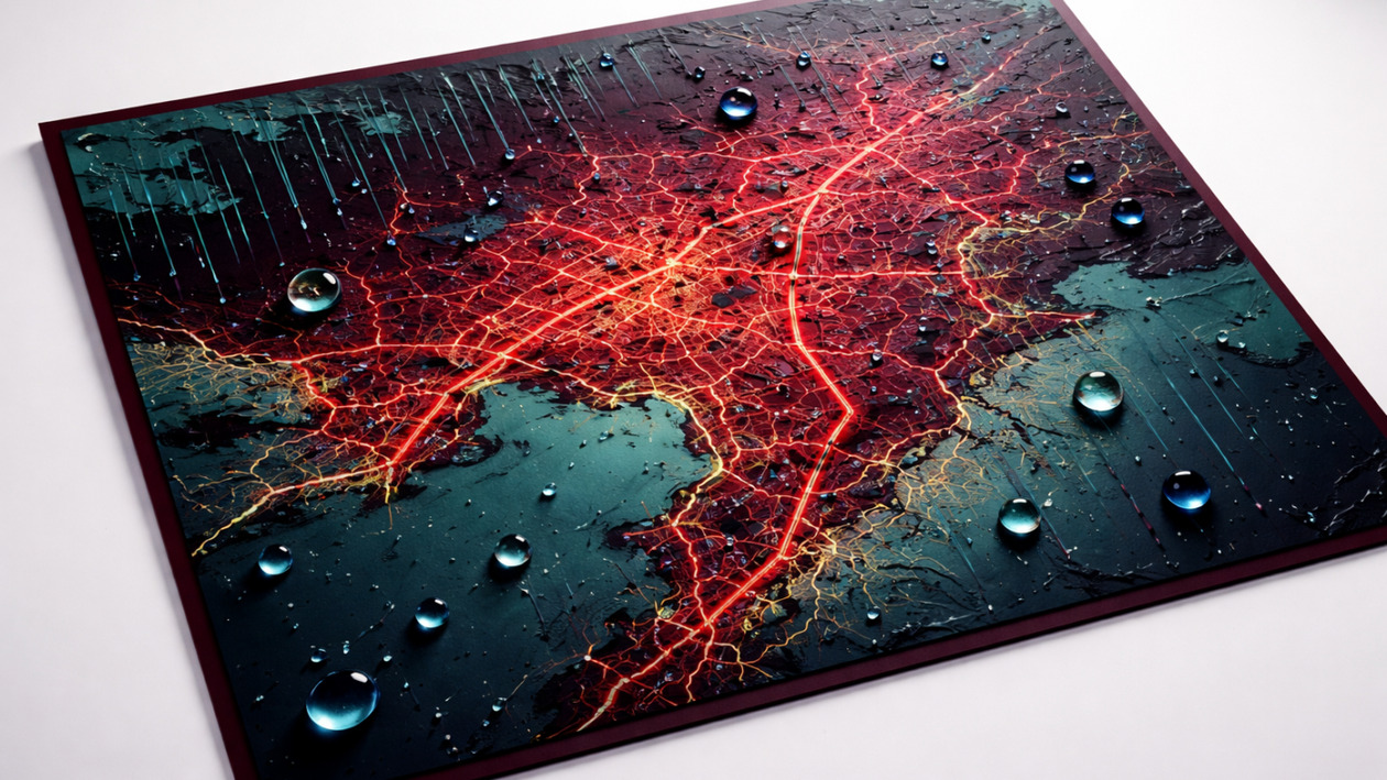 Αττική: Μποτιλιάρισμα και κλειστοί δρόμοι λόγω της ξαφνικής νεροποντής