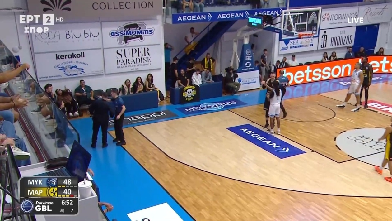 Ένας φιλάθλος απομακρύνθηκε από τον αγώνα Μύκονος – Μαρούσι