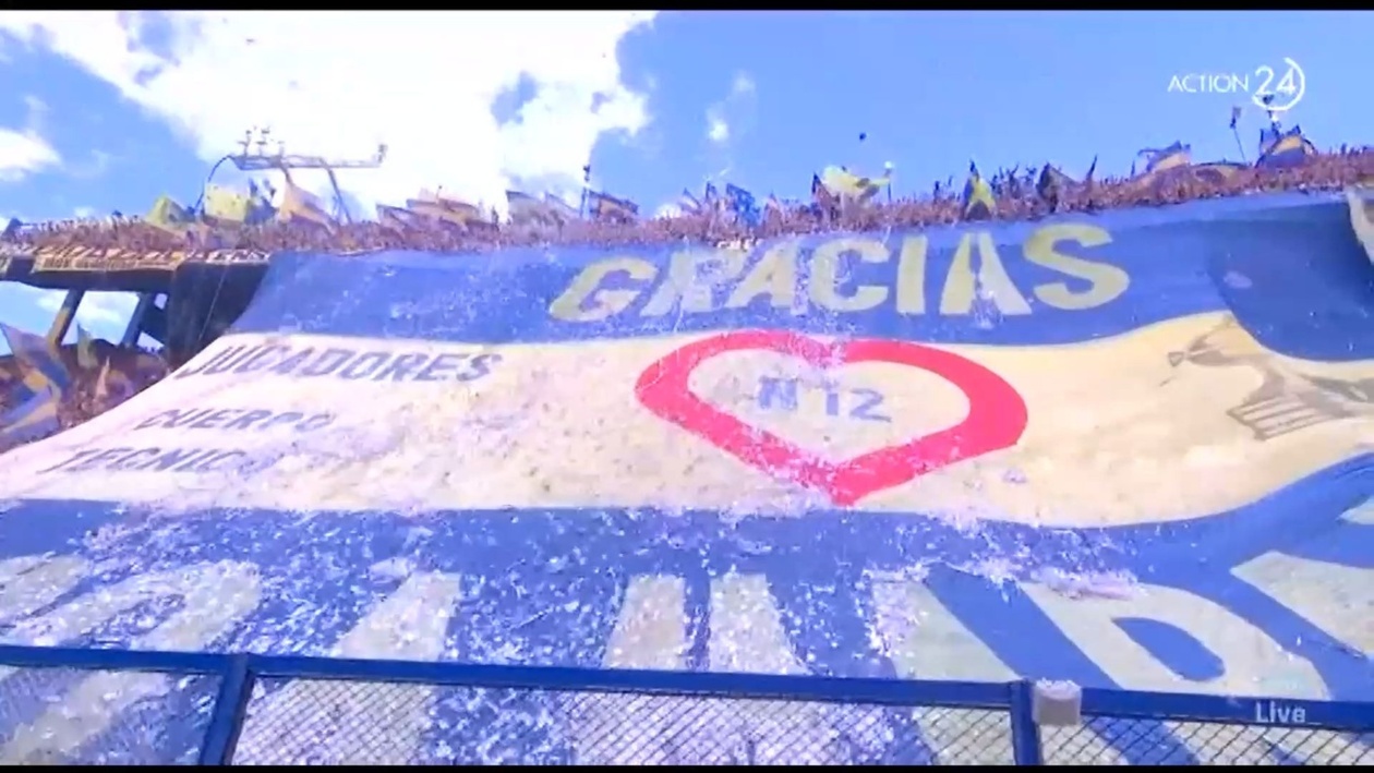 Το πανό των οπαδών της Μπόκα που εκφράζει ευγνωμοσύνη προς τον Ντιέγκο Μαραντόνα