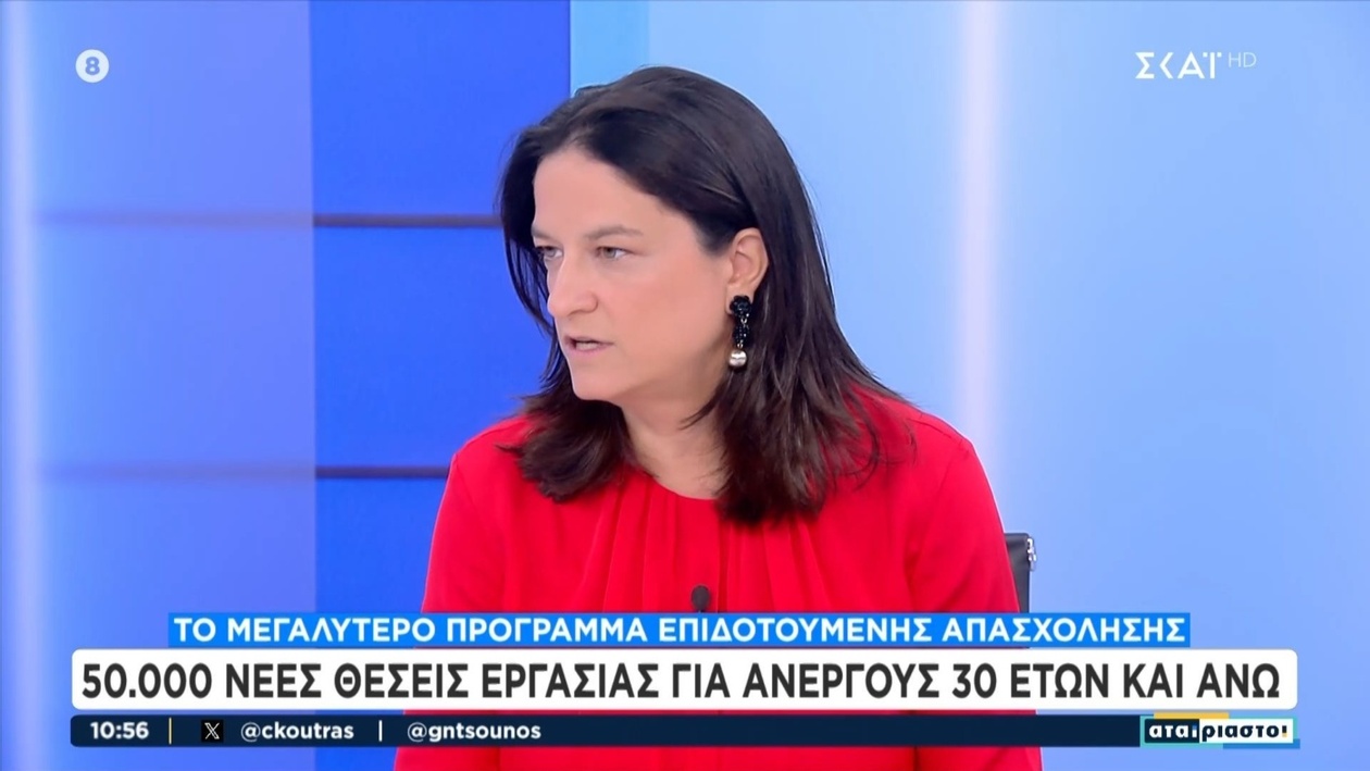 Η Νίκη Κεραμέως πρότεινε πρόγραμμα επιδότησης για 50.000 νέες θέσεις εργασίας