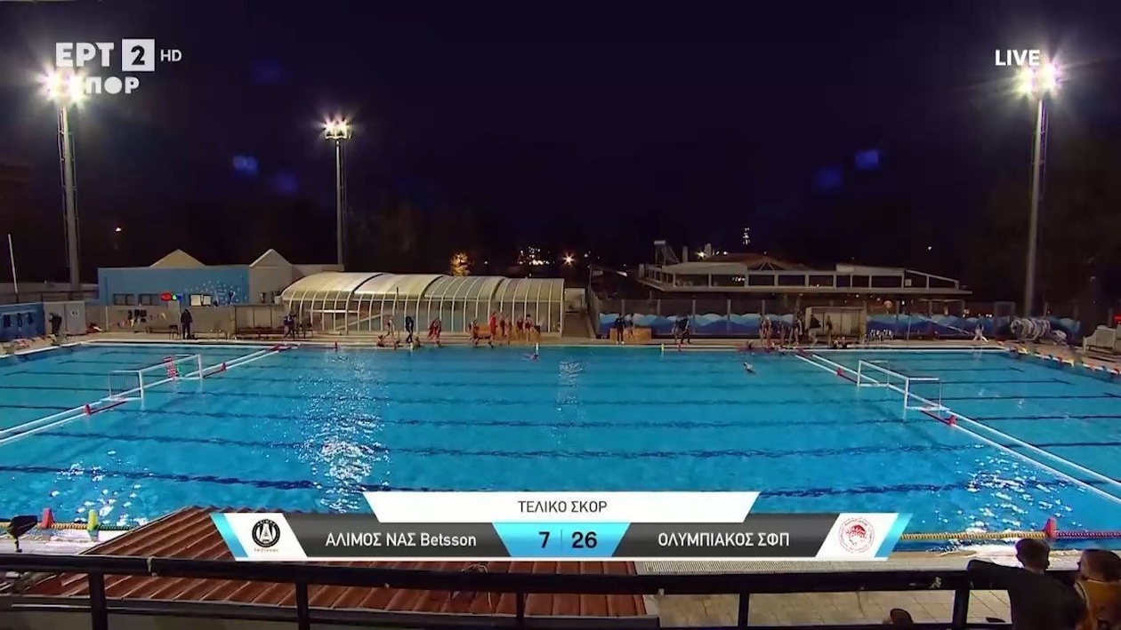 Ο Ολυμπιακός με 26-7 επί του Αλίμου στη Water Polo League