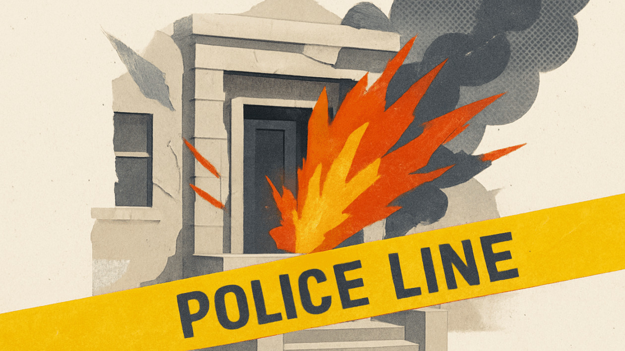 Έκρηξη και πυρκαγιά σε είσοδο πολυκατοικίας στην Καλαμαριά: Άγνωστοι τοποθέτησαν μηχανισμό