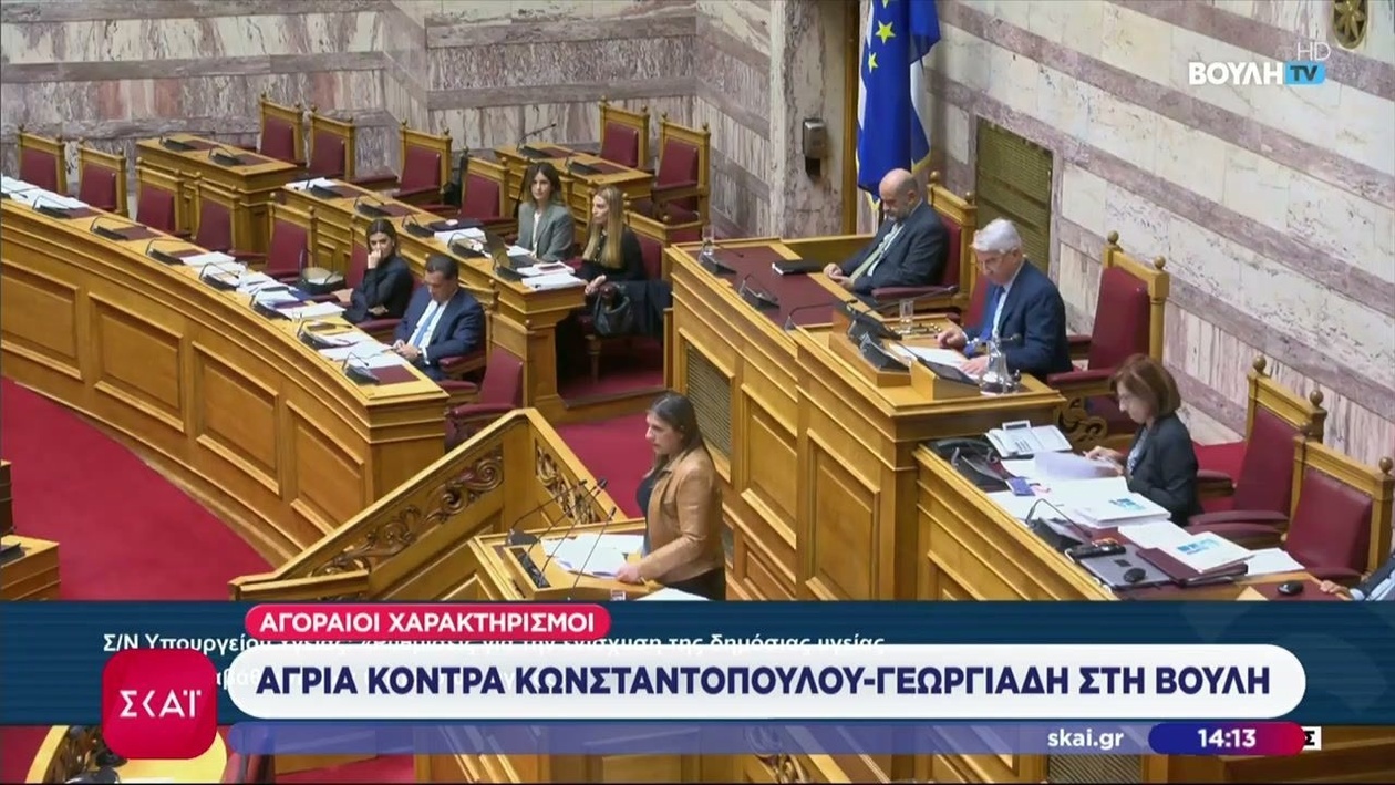 Έντονη αντιπαράθεση στη Βουλή μεταξύ Αδ. Γεωργιάδη με Ζ. Κωνσταντοπούλου