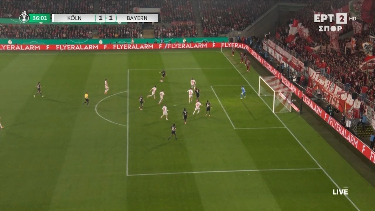 Η Κολωνία παίρνει 1-1 απέναντι στη Μπάγερν μετά από γκολ σε θέση οφσάιντ