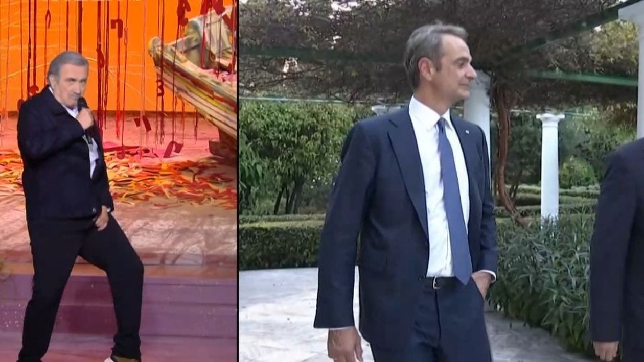 Ο Λαζόπουλος σατίρισε τις δημόσιες κινήσεις του Μητσοτάκη