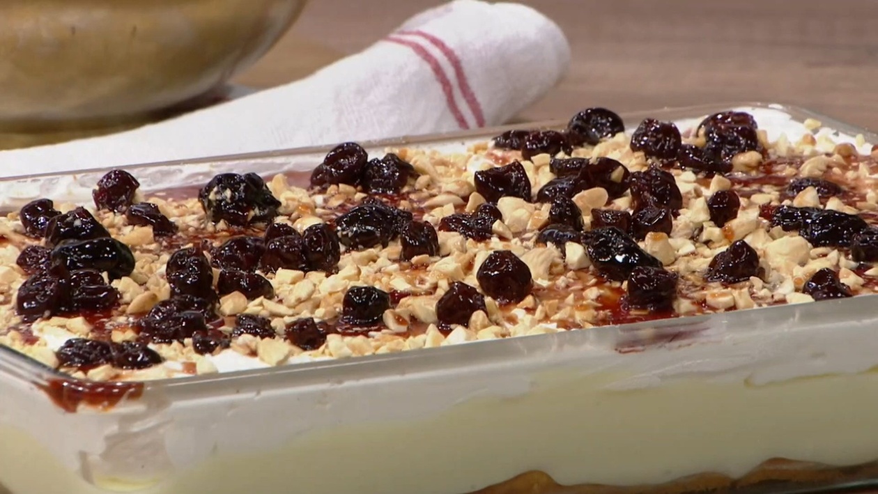 Γλυκό ψυγείου με φρυγανιές αμυγδάλου