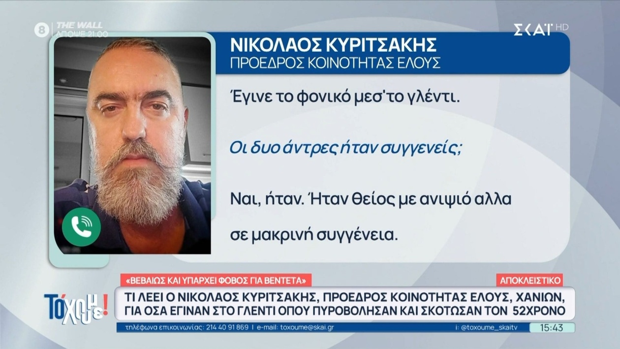 Ο πρόεδρος της κοινότητας Έλους για το γλέντι με νεκρό 52χρονο