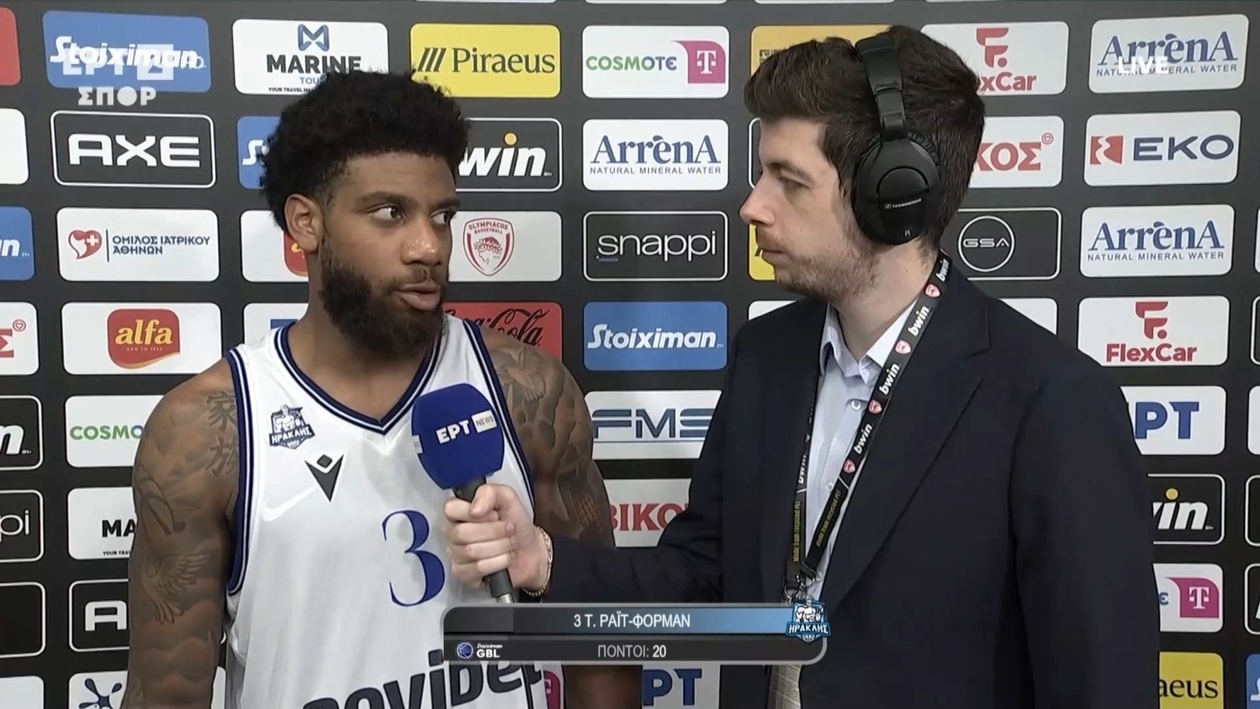 Ο Τζάστιν Ράιτ Φόρμαν μιλά μετά τον αγώνα για την ήττα από τον Ολυμπιακό