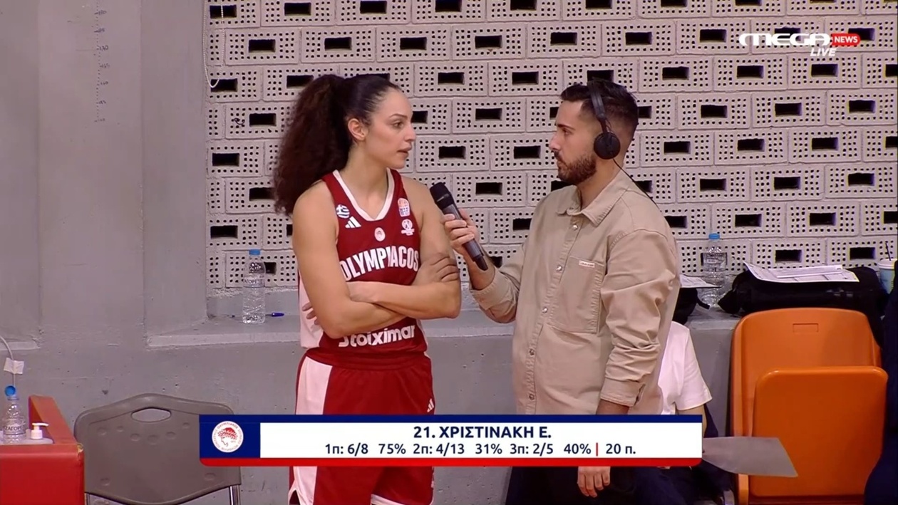 Δηλώσεις της Ελεάννας Χριστινάκη μετά τον αγώνα