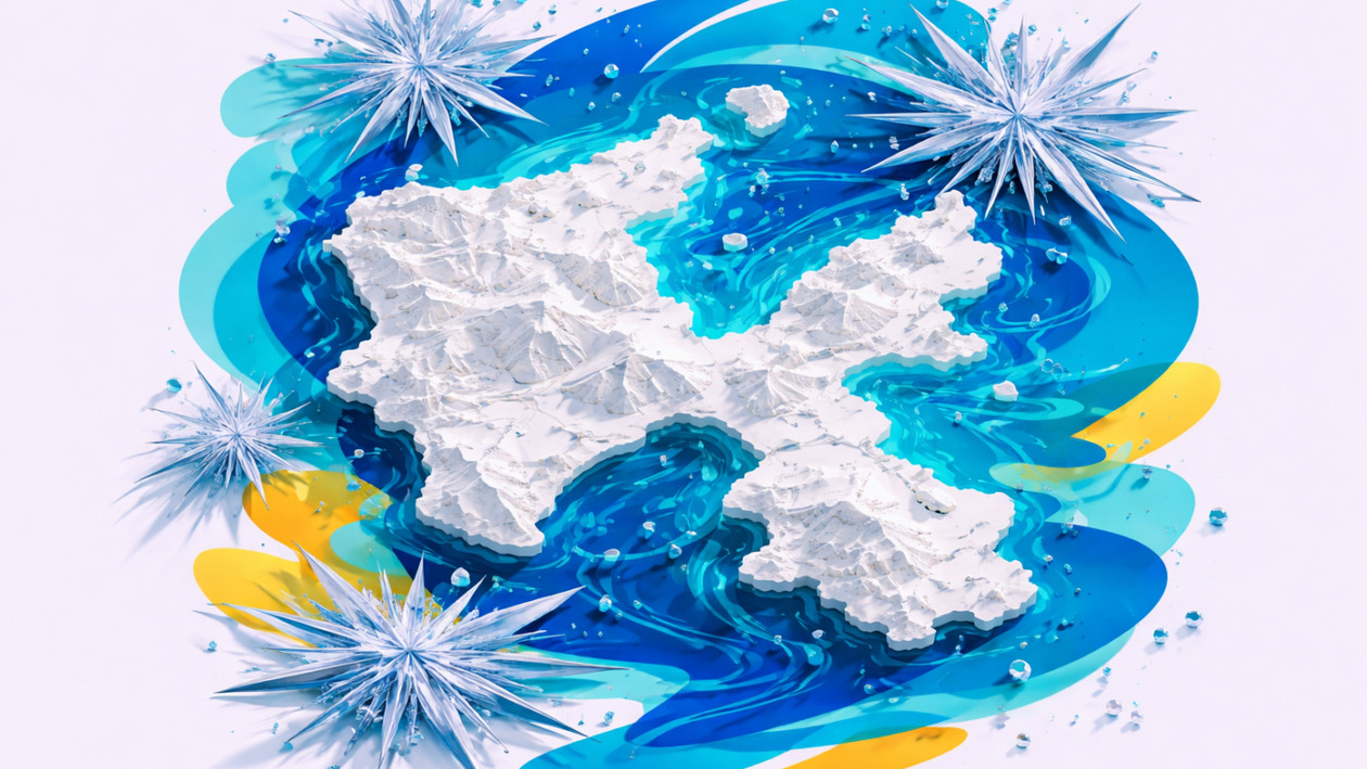 Λήμνος: Η εντυπωσιακή δορυφορική εικόνα με το 100% της χιονοκάλυψης από το διάστημα