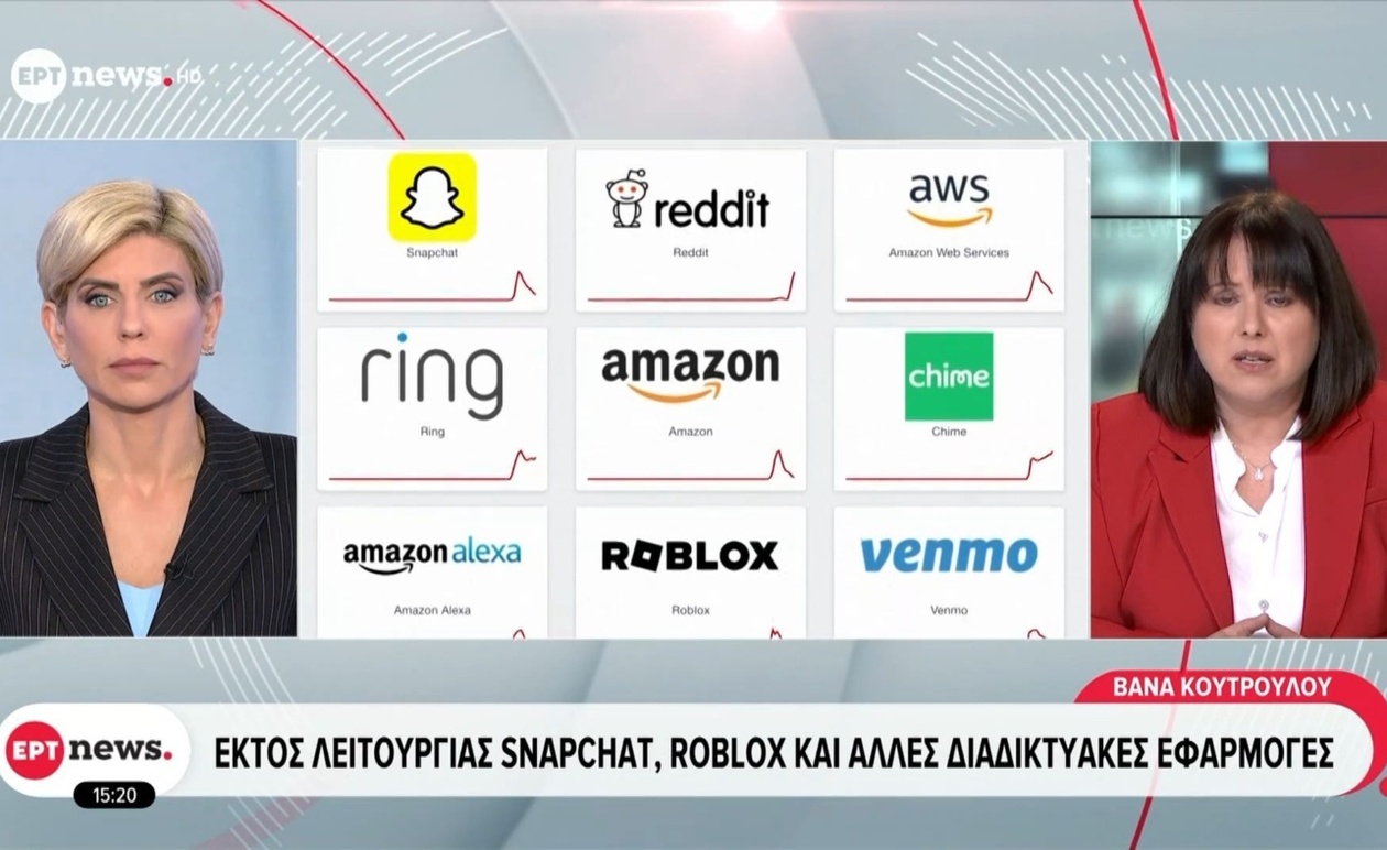 Η εκτεταμένη διακοπή λειτουργίας πλήττει Snapchat, Roblox και άλλες διαδικτυακές εφαρμογές
