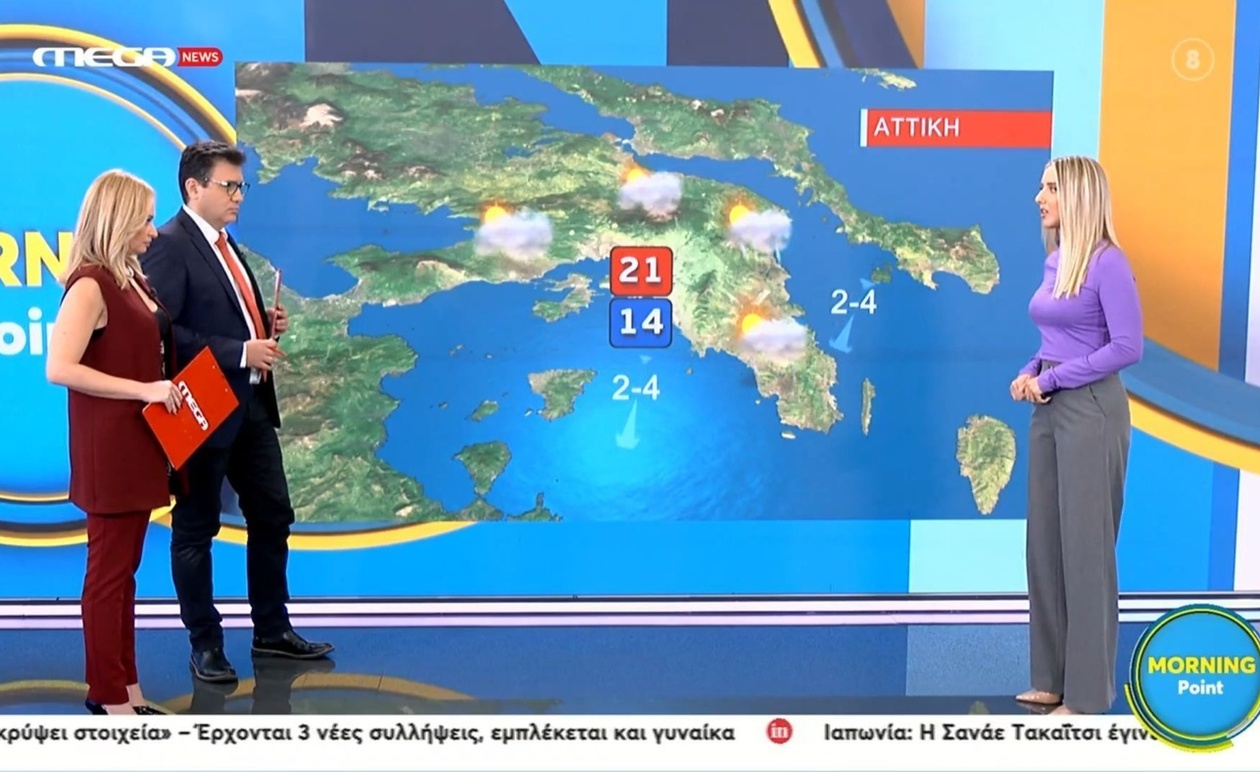 Η πρόγνωση του καιρού στο “Morning Point” με την Ελίνα Καρέτσου