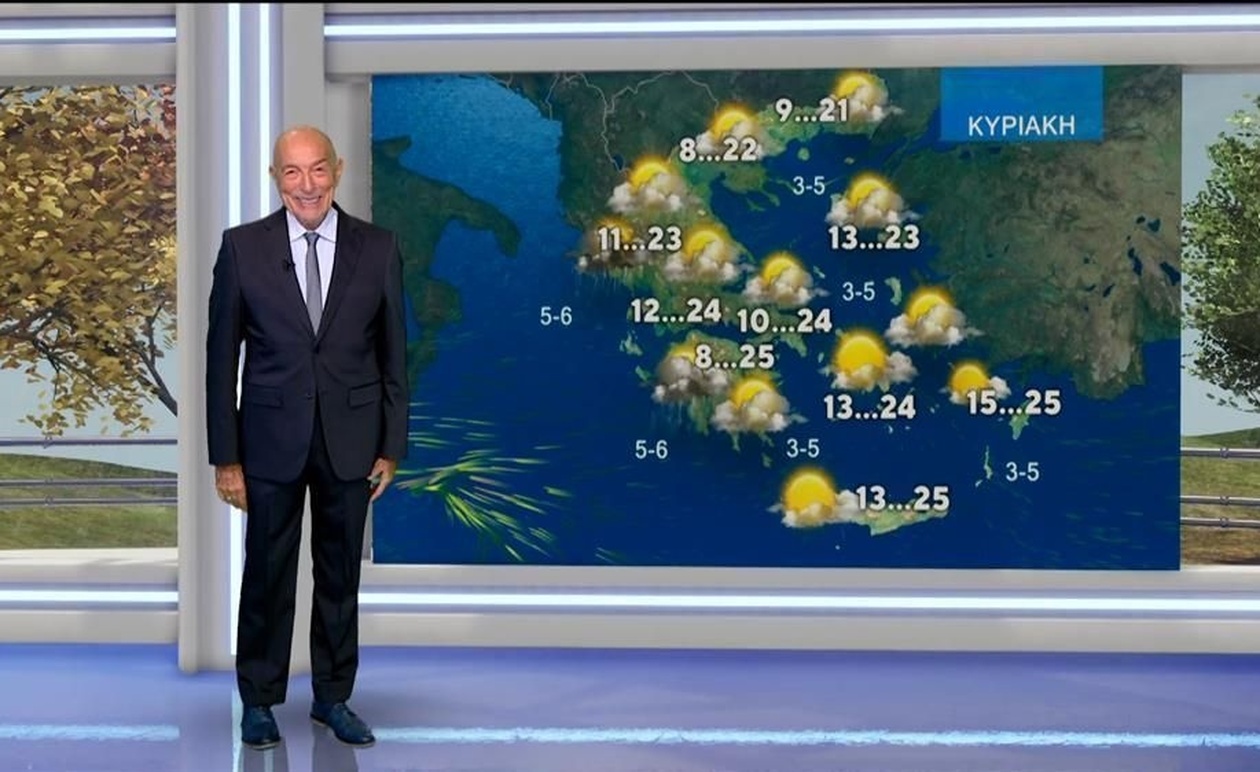 Η πρόγνωση του καιρού για την Παρασκευή 17 Οκτωβρίου 2025