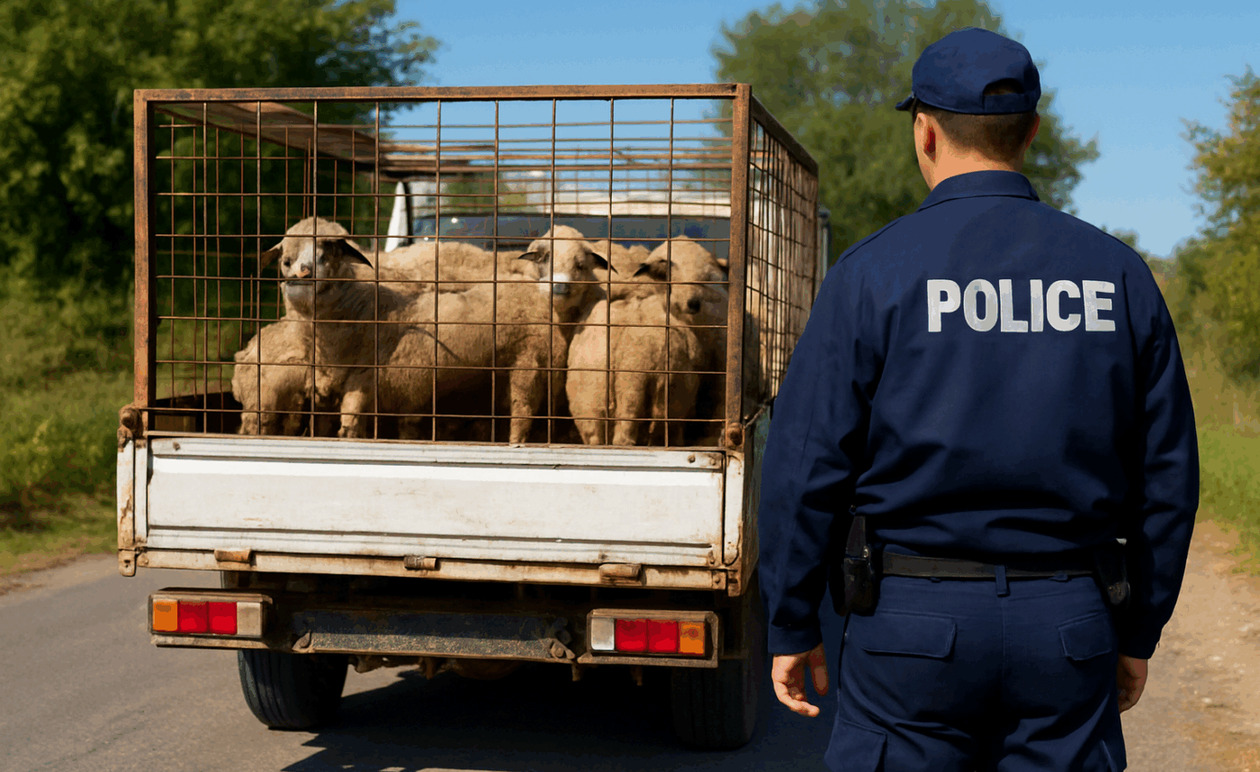 Στην Πρέβεζα συνελήφθησαν δύο άτομα επειδή μετέφεραν αρνιά χωρίς τα απαραίτητα συνοδευτικά έγγραφα