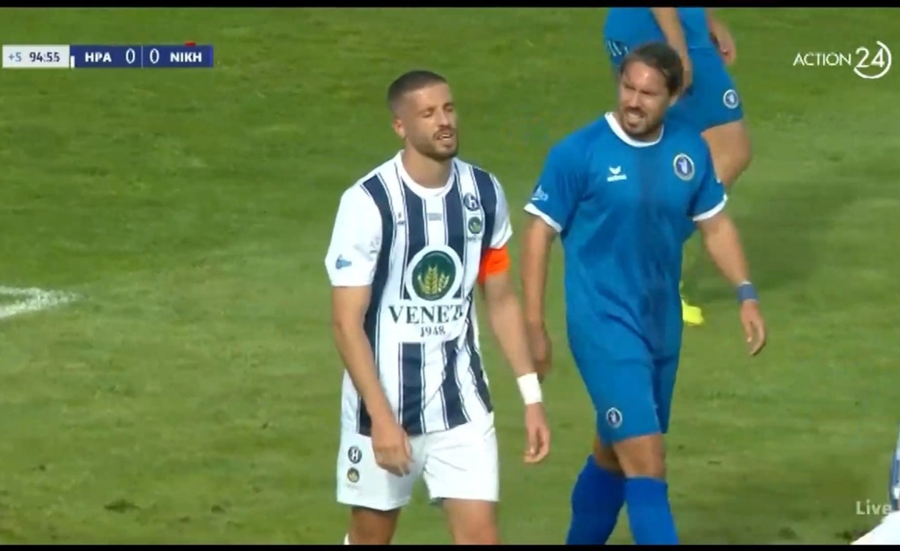 Ο Ηρακλής στο φινάλε με κεφαλιά που πέρασε ελάχιστα άουτ