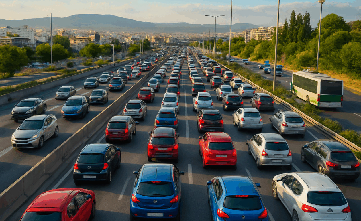 Στην Αθήνα προκλήθηκαν σοβαρά κυκλοφοριακά μποτιλιαρίσματα λόγω πολλαπλών τροχαίων ατυχημάτων