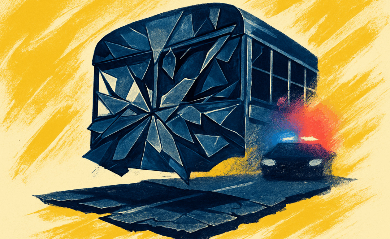 Κορωπί: Επίθεση με σφυρί σε σχολικό λεωφορείο, αναζητείται ο δράστης