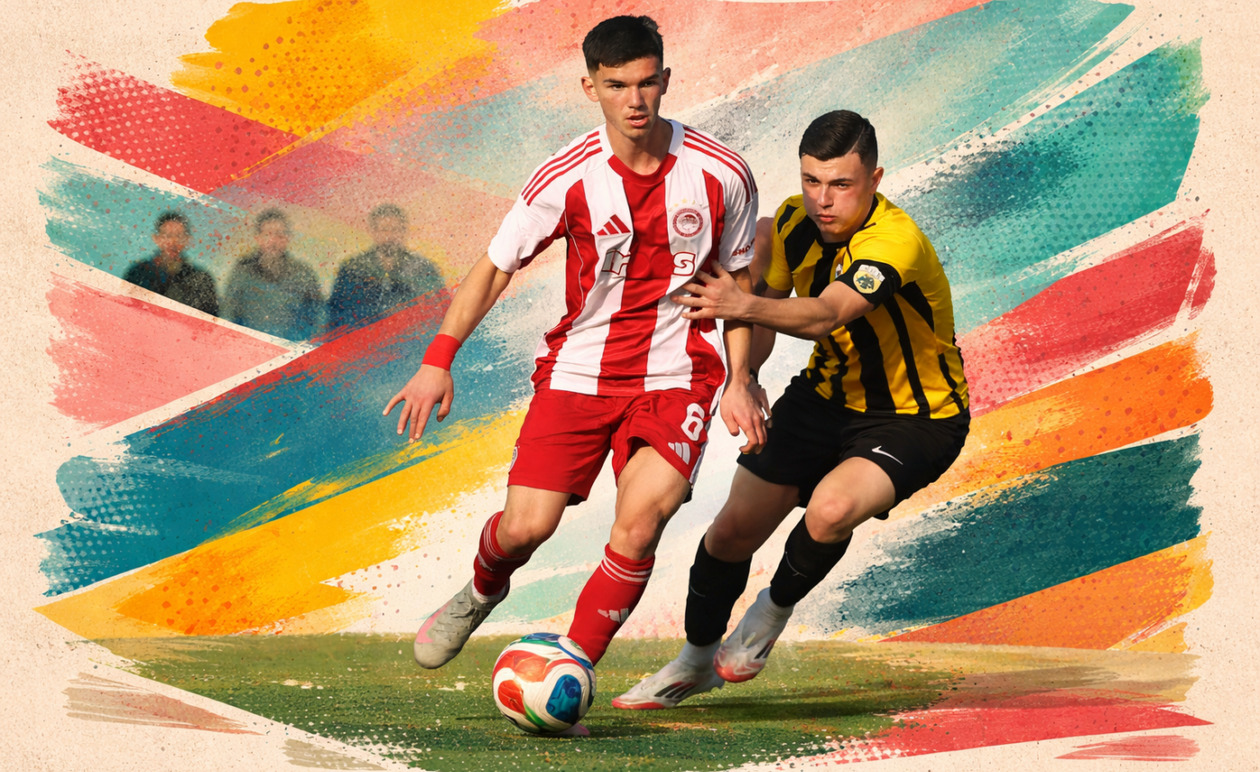 ΑΕΚ – Ολυμπιακός Κ17: Συναρπαστική ισοπαλία 2-2 στο ντέρμπι των εφήβων