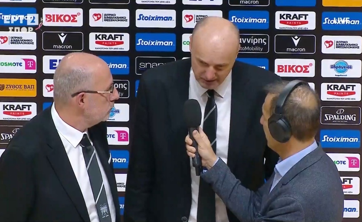 Ο Γιούρι Ζντόβτς σχολιάζει το ΠΑΟΚ Περιστέρι στην ΕΡΤ
