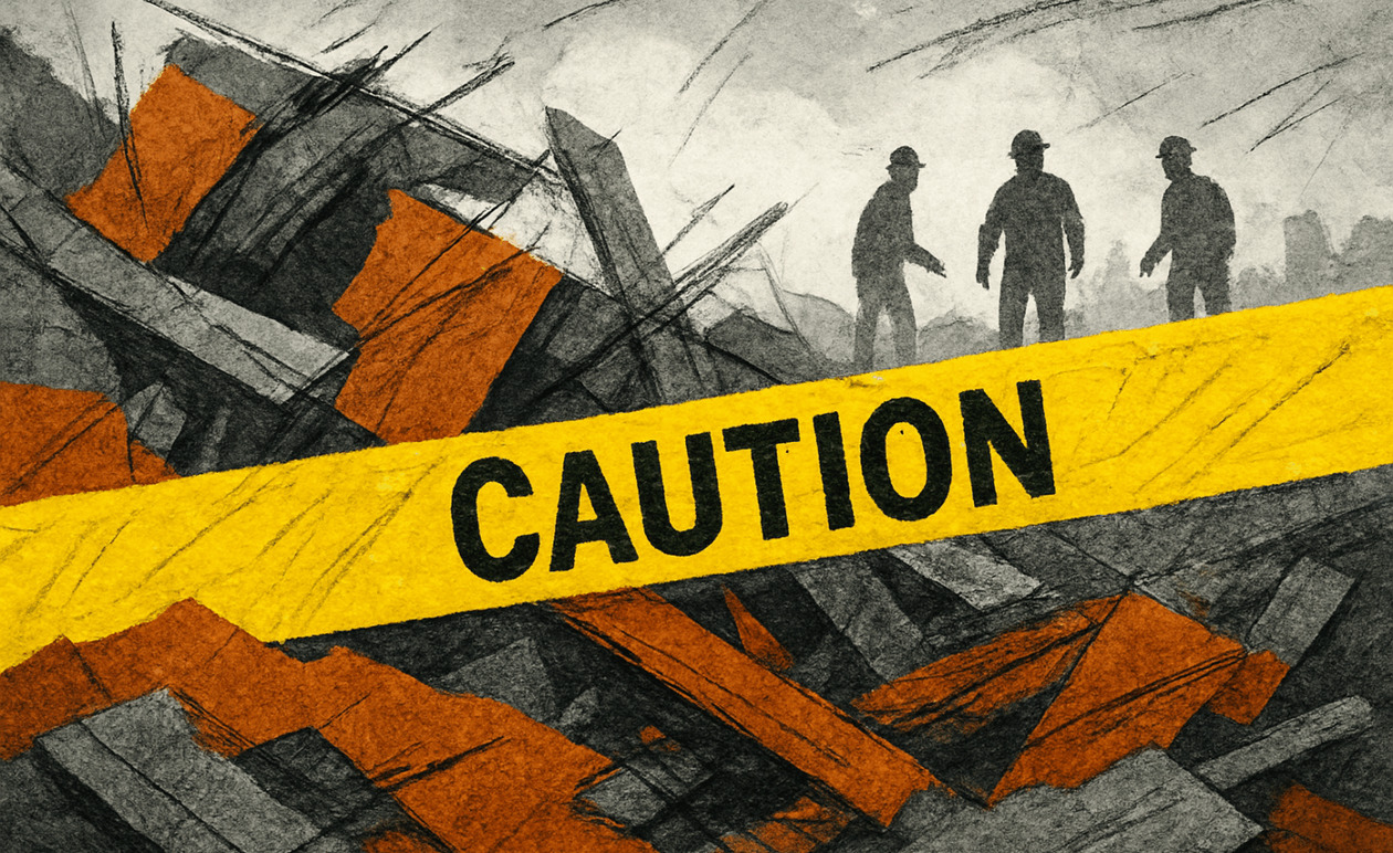 Δύο αγνοούμενοι μετά από κατάρρευση σε εργοτάξιο βιβλιοθήκης στη Νότια Κορέα