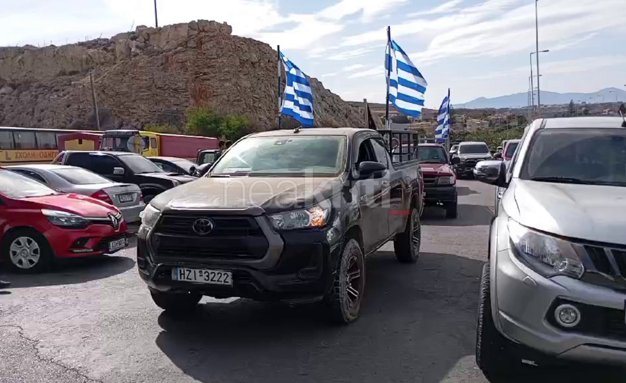 Ενίσχυση μπλόκου αγροτών στον Καρτερό Ηρακλείου