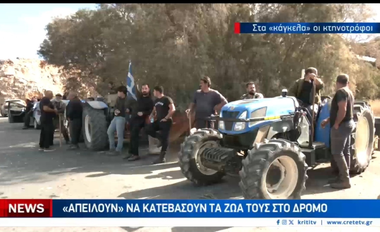Οι κτηνοτρόφοι της Κρήτης επιμένουν στους αποκλεισμούς του ΒΟΑΚ