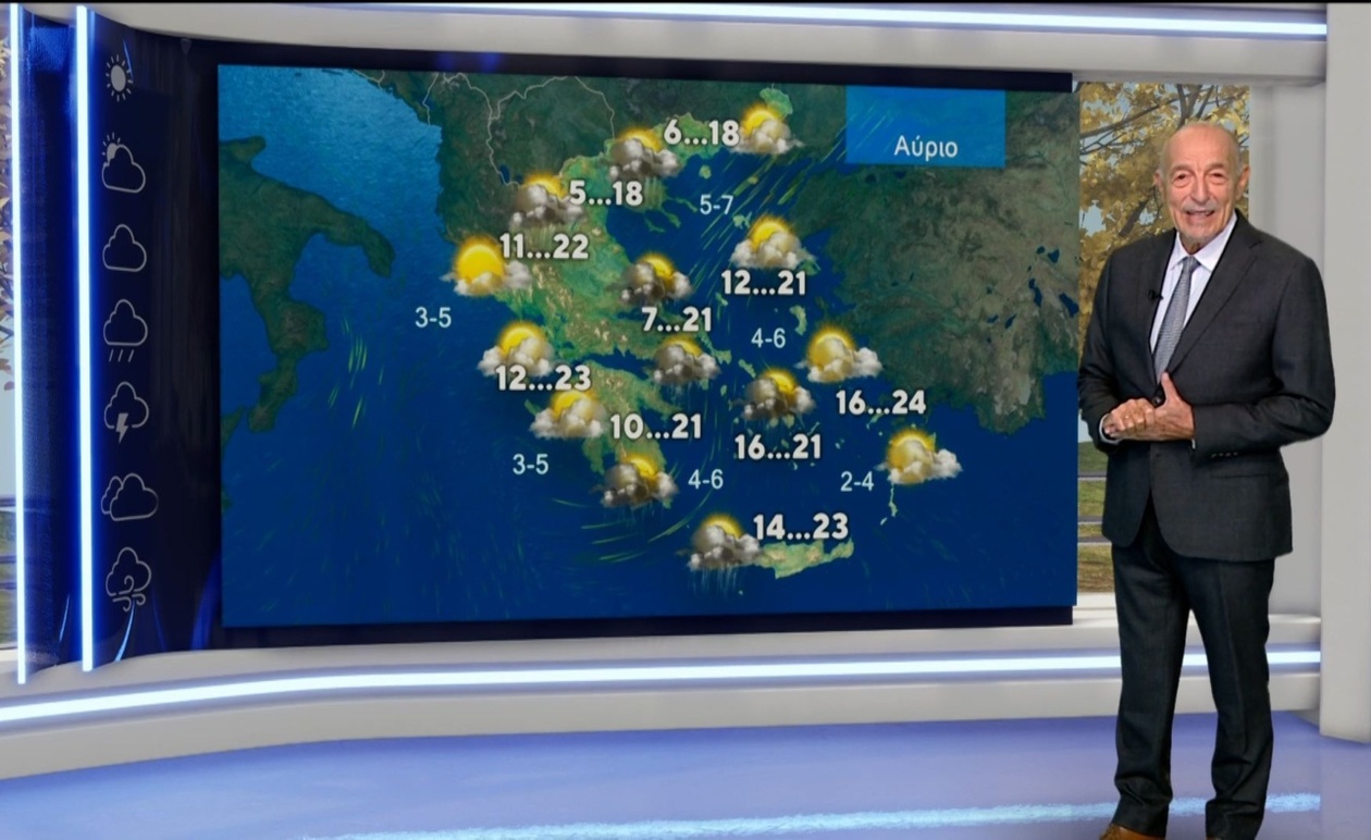 Πρόγνωση καιρού του Τάσου Αρνιακού — 4 Νοεμβρίου 2025