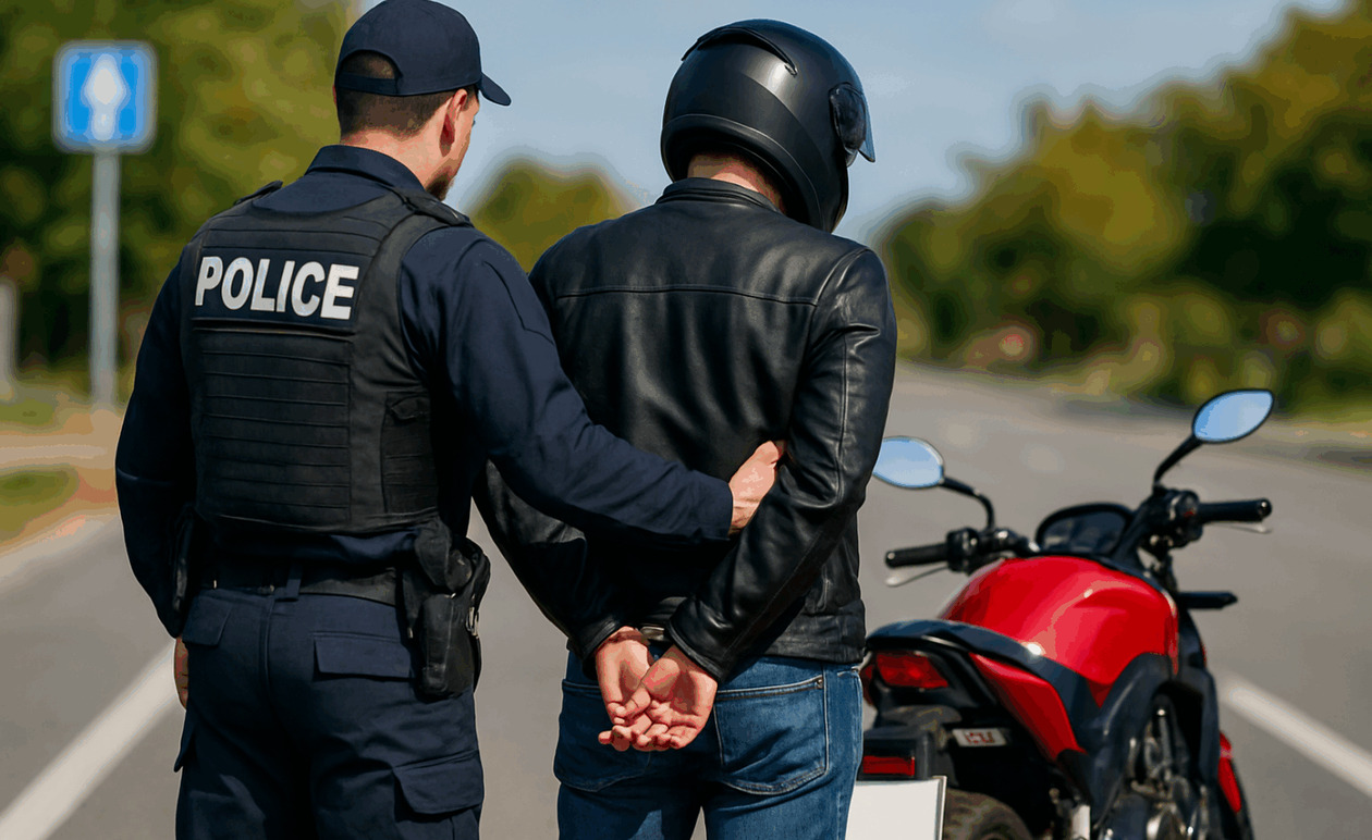 Ο μοτοσικλετιστής που συνελήφθη στην Άρτα επειδή του είχε αφαιρεθεί η άδεια οδήγησης