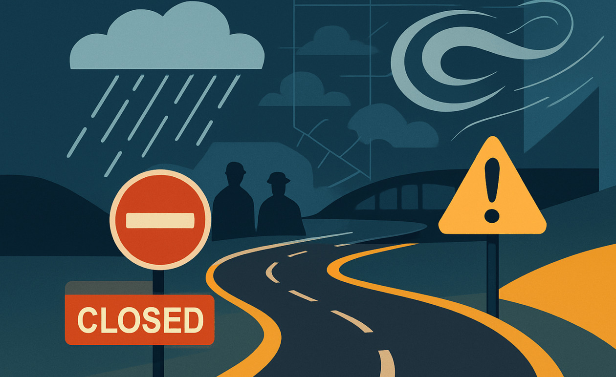 Τρίκαλα: Νεότερες κυκλοφοριακές ρυθμίσεις λόγω κακοκαιρίας – Ποιοι δρόμοι παραμένουν κλειστοί