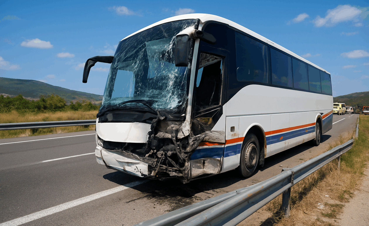 Τροχαίο στην Εθνική Οδό: Έξι Άτομα στο Νοσοκομείο Μετά την Πρόσκρουση Τουριστικού Λεωφορείου στην Υλίκη