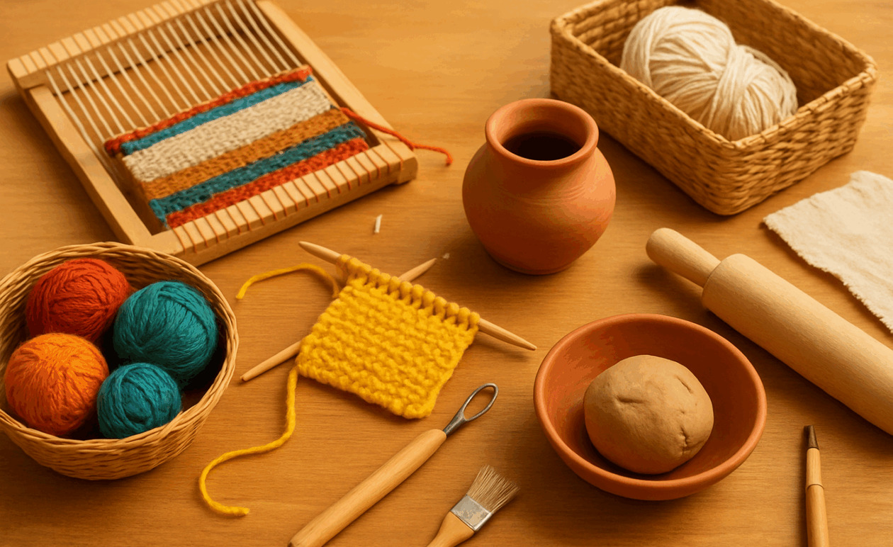 Πολιτιστική παιδεία στο δημοτικό: αργαλειός, ύφανση, κεραμική